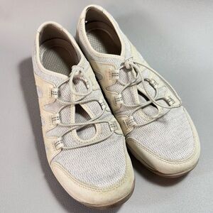 Dansko Holland Cream Beige Suede Bungee Toggle Slip-On Sneakers
